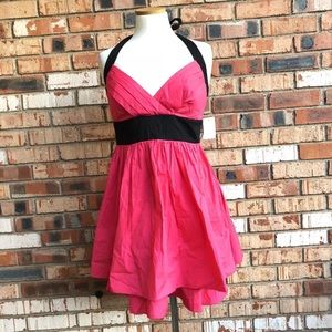 Charlotte Russe Size 9 hot pink halter sundress